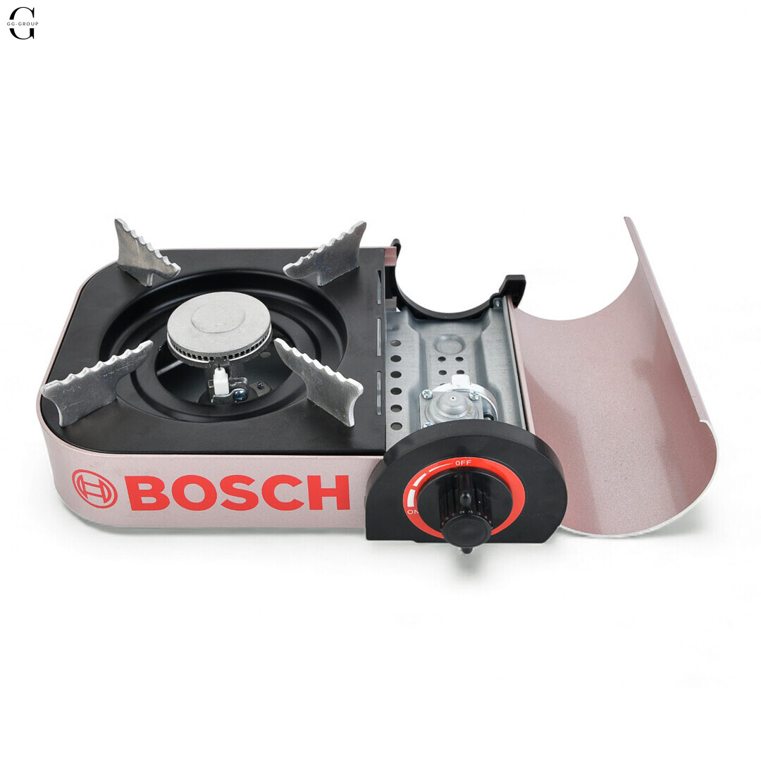 Портативна міні туристична газова плита BOSCH з кейсом та балоном 25×17×8 см